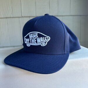 Vans Snapback Hat Mens One Size Navy Classic Patch Logo Adjustable Off The Wall
